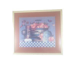 Framed and Matted Print Peaches Eggs and Home Decor 17" X 15" Charles Wysocki